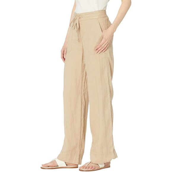 NWT Lauren Ralph Lauren Womens Petite Size 10 10P Berry Linen Wide-Leg Pants NEW - Picture 7 of 8